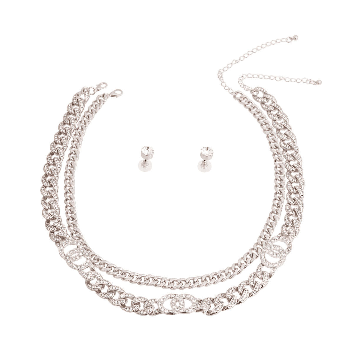 Designer Style Silver Cuban Chain