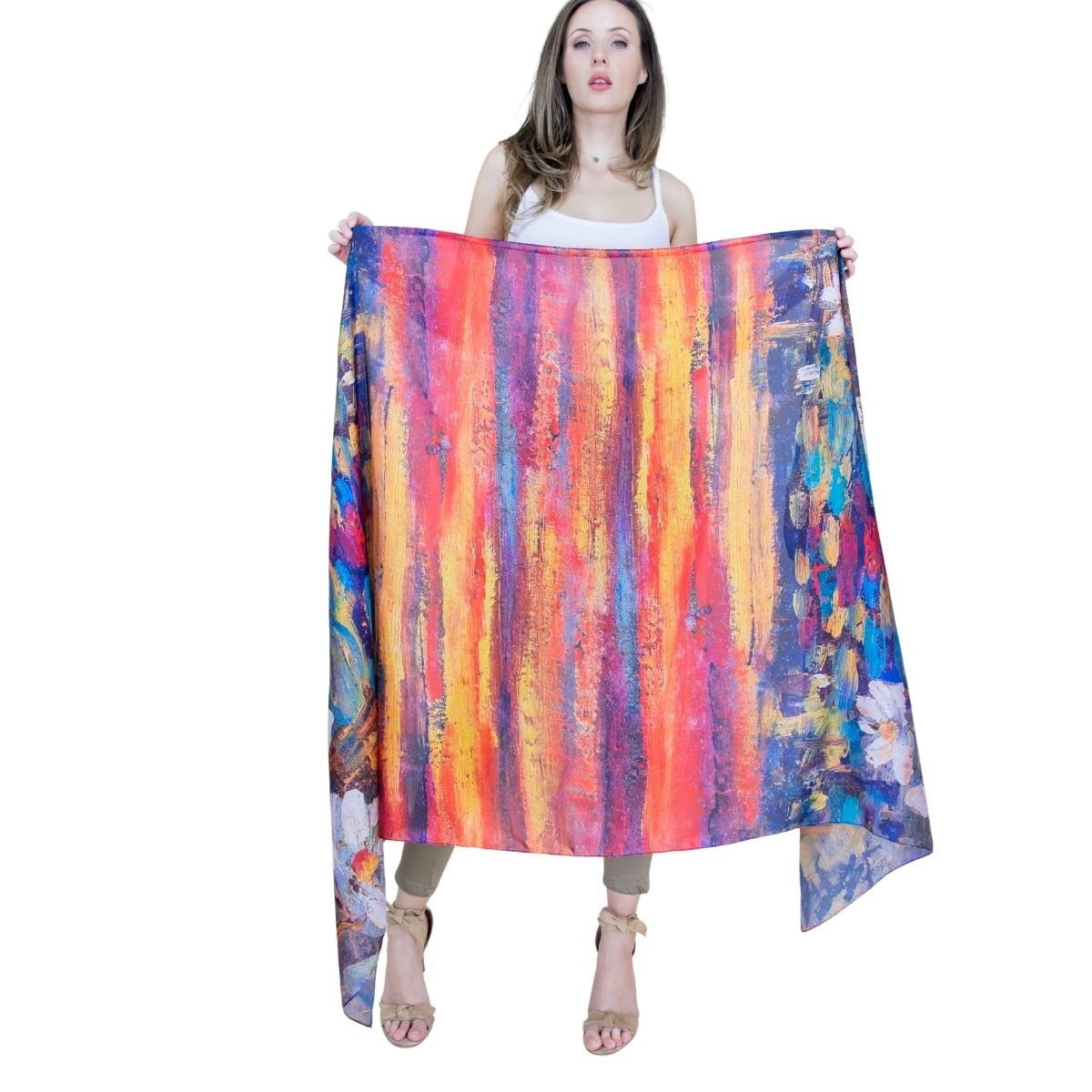 Museum Art Watercolor Sunset Scarf