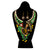 Green and Black Bead Bib Necklace Set